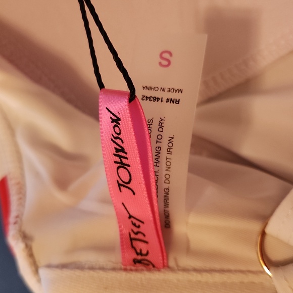 Betsey Johnson White and Red Cherry Print One Piece Swimsuit Small Size  Push Up - Picture 14 of 14